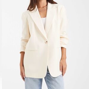 ASOS Relaxed Blazer in Cream